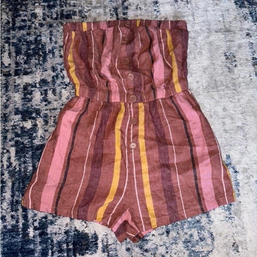 Urban outfitters, striped romper, size extra small euc